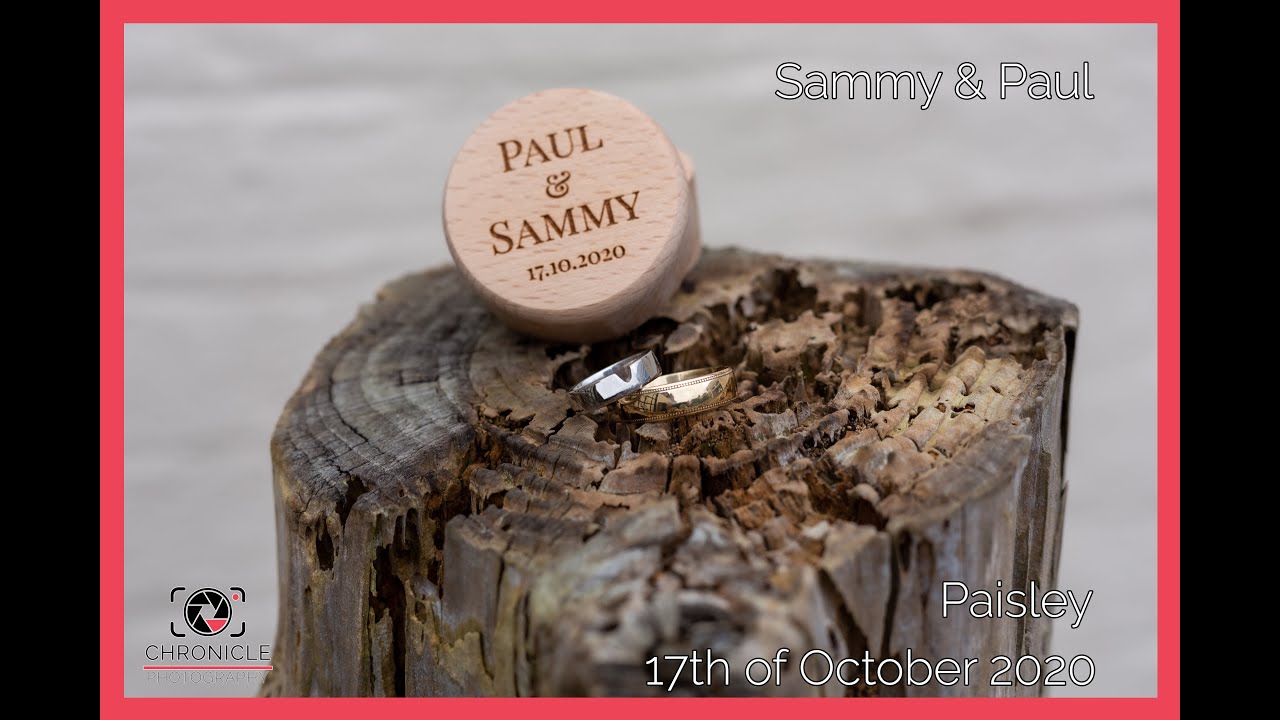 Samantha & Paul's wedding at the Glynhill Hotel in Paisley on the 17th of October 2020