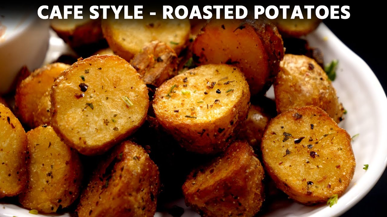 Roasted Potatoes Recipe [no oven] - Cafe Style with Secret Ingredient - CookingShooking