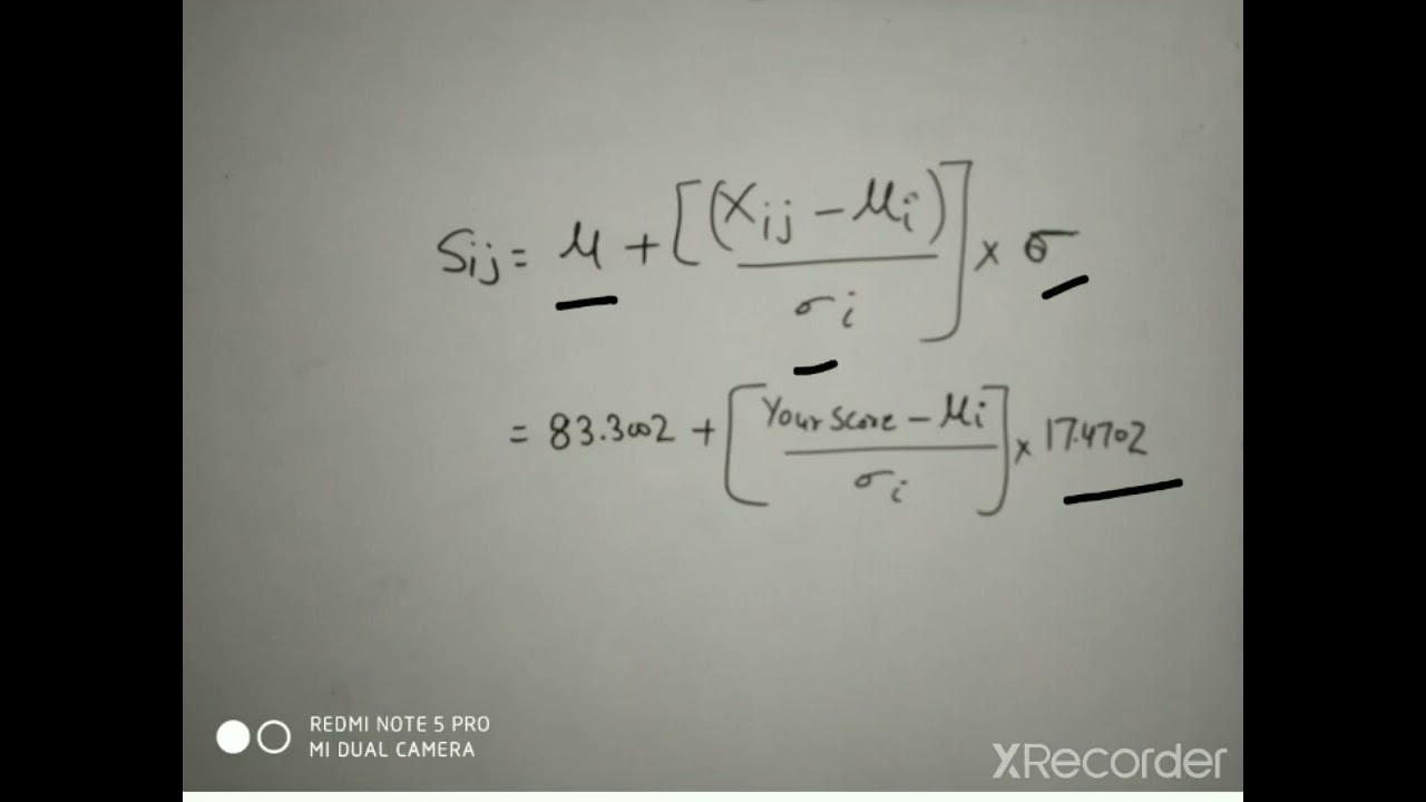 REET 2022 Normalization formula. find your score