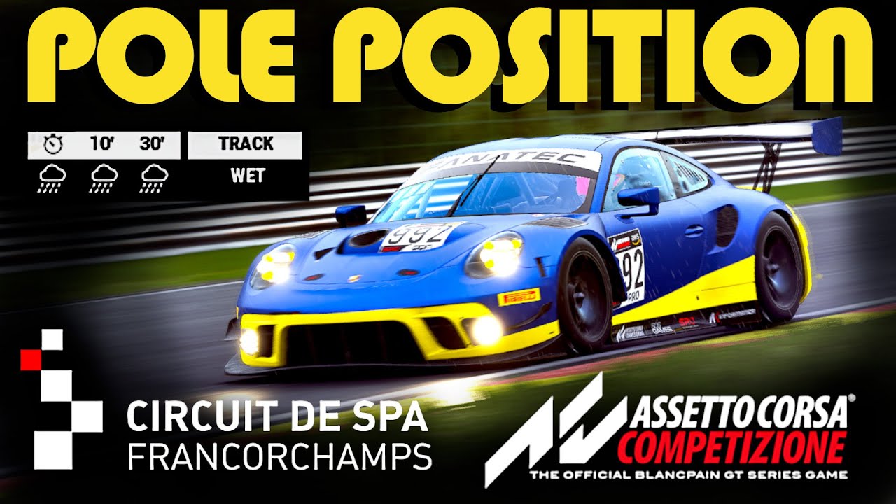 POLE POSITION @ WET SPA | 911 GT3-R | AOR Season 9 | Assetto Corsa Competizione