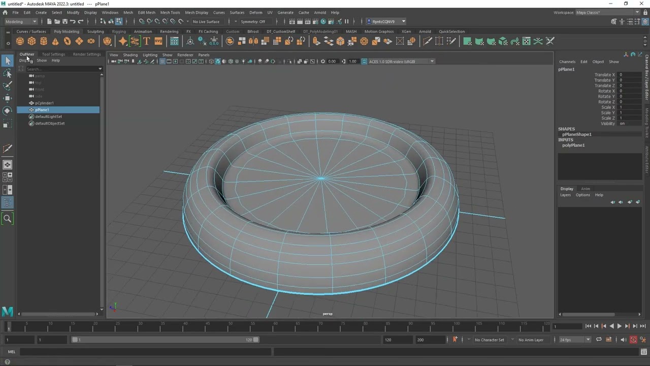 Maya: Modeling a Wall Clock 01/2