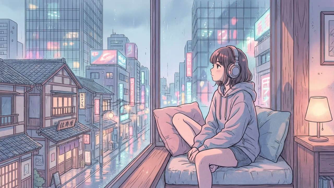 Chill Lofi for Deep Focus |Calm Rainy City Loop