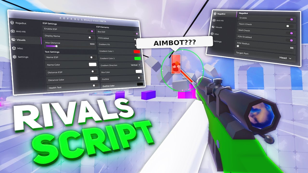 Я использую RIVALS SCRIPT, чтобы стать ХАКЕРОМ с AIMBOT, RAGEBOT, PLAYER ESP и ПОБЕДИТЬ.
