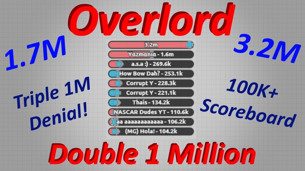 Diep.io | My First Double 1M - 1.73M Overlord + Minty's 3.2M