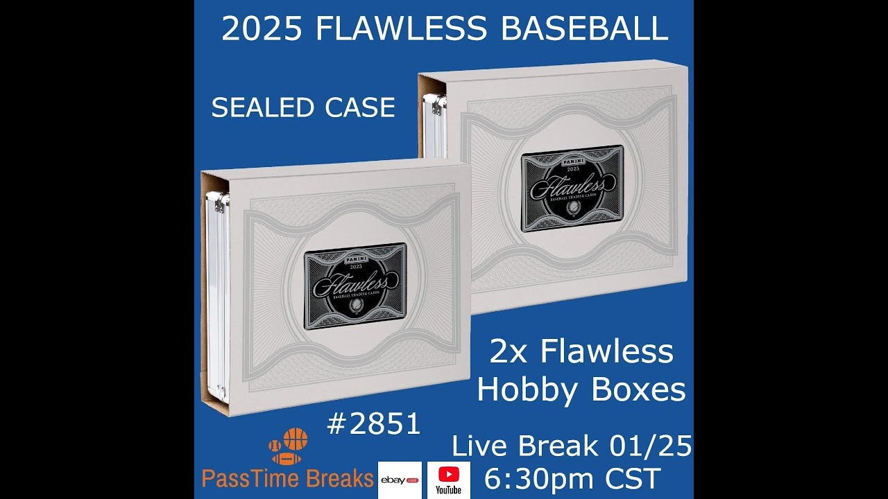 01/25 2025 PANINI FLAWLESS BASEBALL - 1x Case 2x Hobby Box - PYT #2851 LIVE BREAK