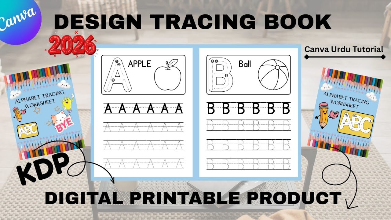 Design Tracing Book in canva 