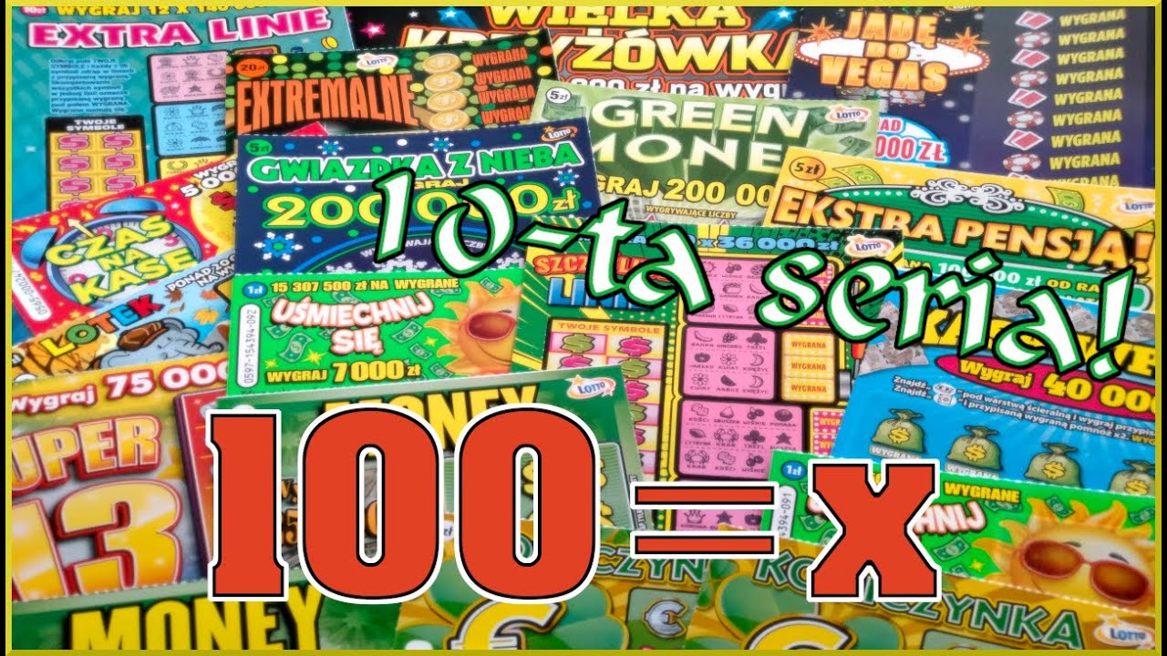 100=x ▶️ S10;O1; Jubileuszowa seria❗️🎉 Wielki miks zdrapek za 100zł❗️💰Mamy wkład na drugi odcinek❗️👆