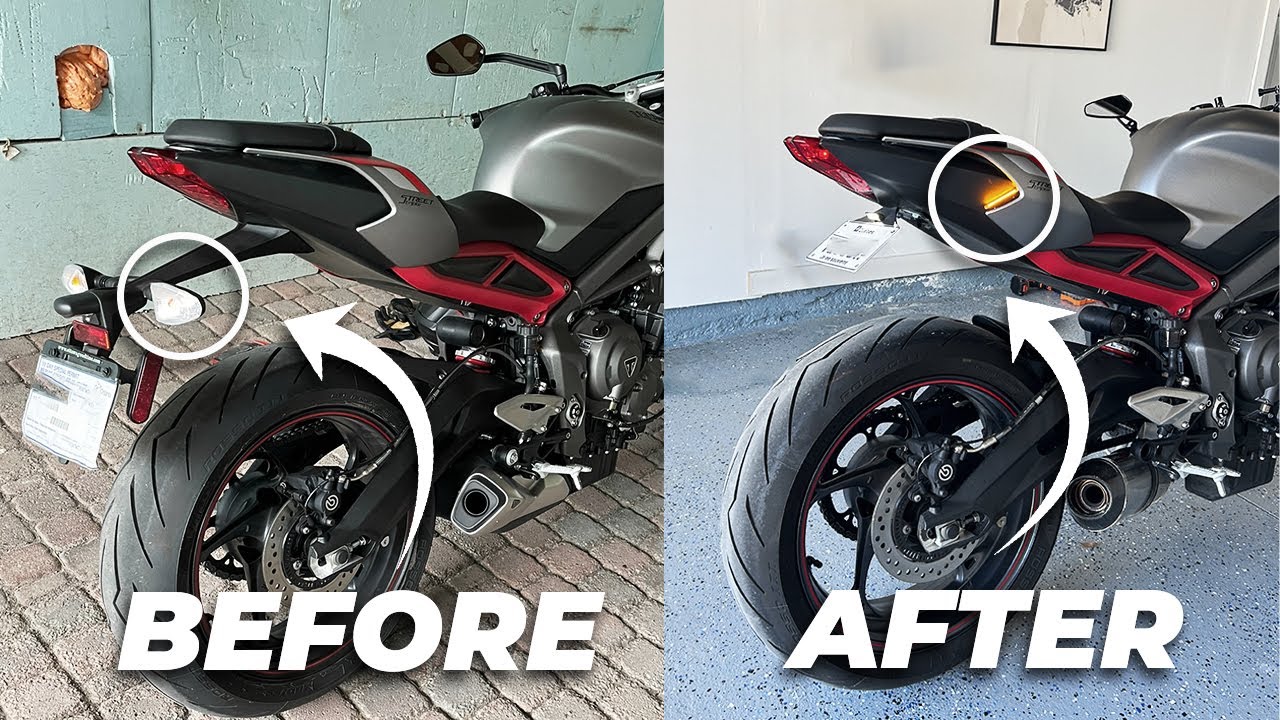 Motorcycle Tail Tidy DIY & Turn Signals | Triumph Street Triple 765