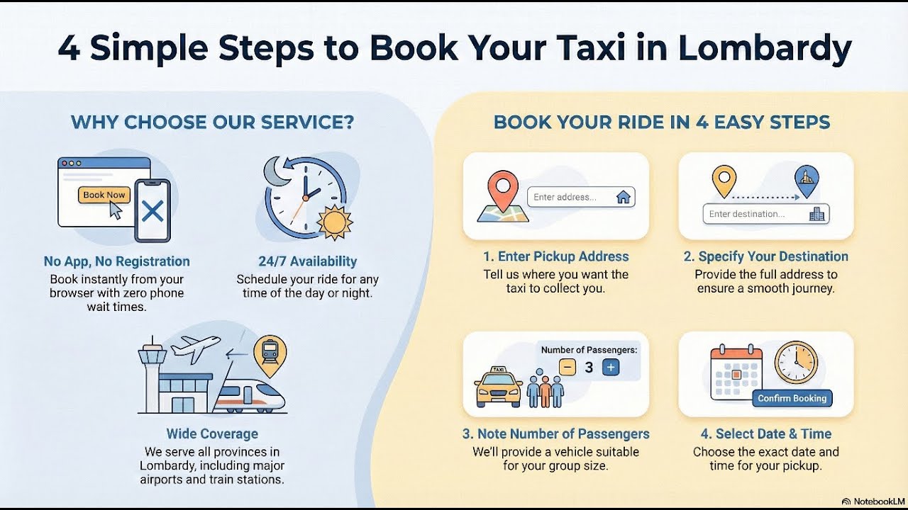 How to Book a Taxi in Milan & Lombardy: 24/7 Service with No Apps! 🚕