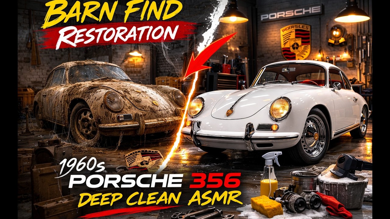 Barn Find Porsche 356 Restoration | 1960s Classic Car Deep Clean & Full Rebuild