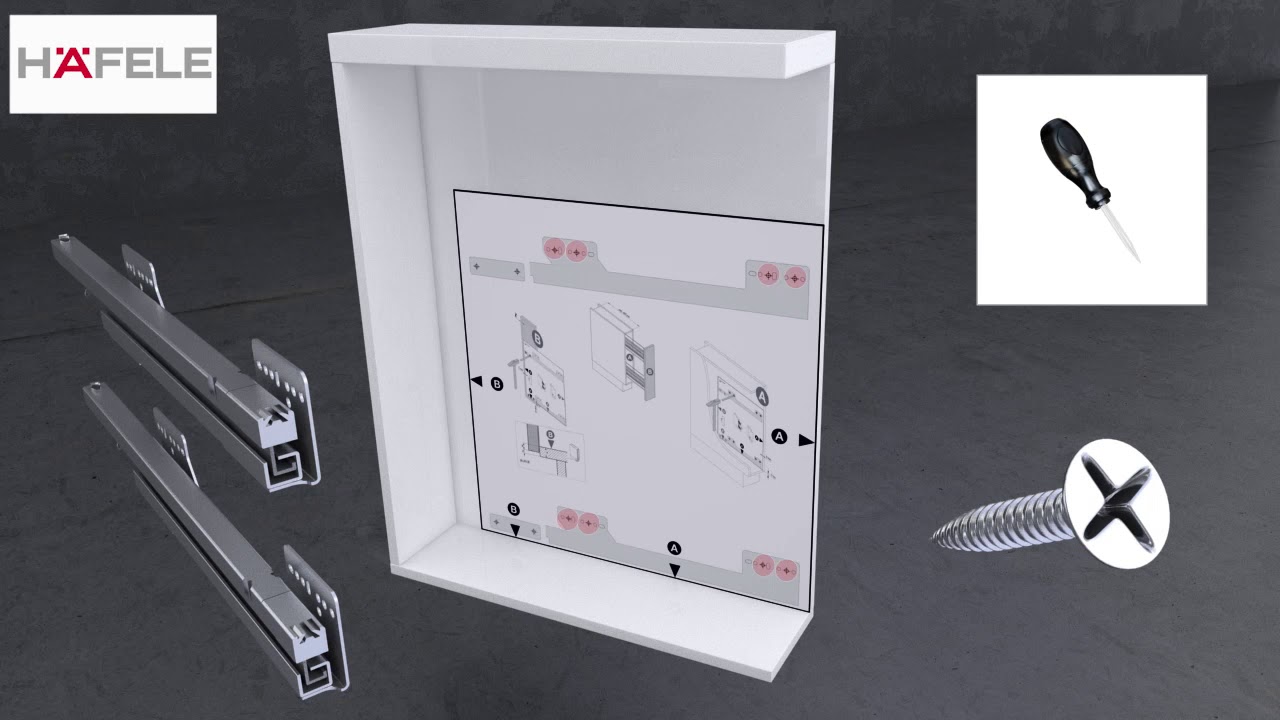 VS SUB Slim Montage  Pull Out System by Hafele  - Installation Video