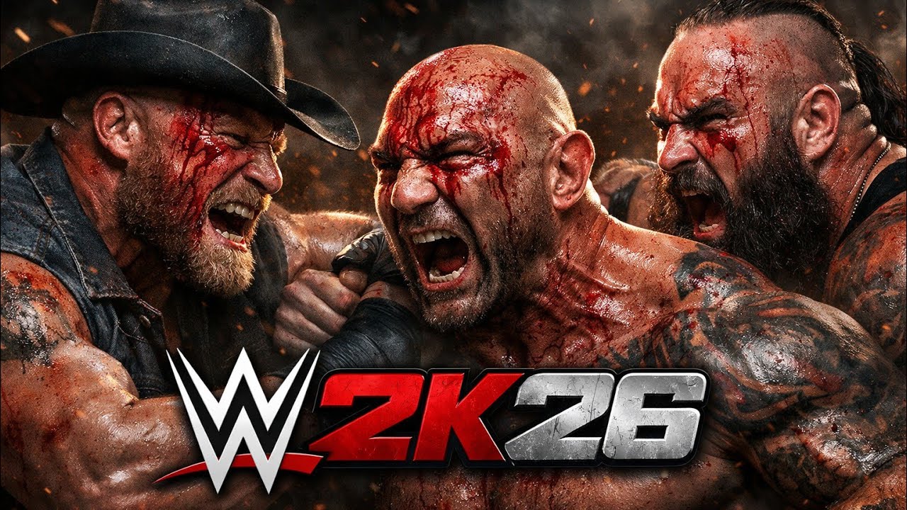 Brock Lesnar vs Batista & Braun Strowman – Monster Handicap Match | WWE 2K26