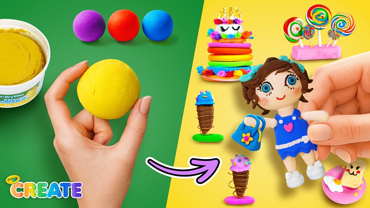 Creative Clay Minis for Kids | Tiny Treats, Dolls & Jewelry Magic! | Crayola Create