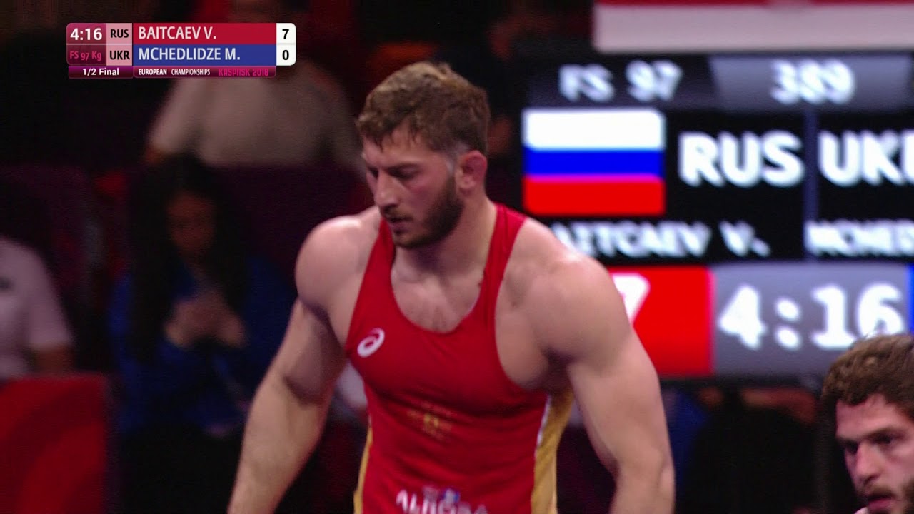 1/2 FS - 97 kg: V. BAITCAEV (RUS) v. M. MCHEDLIDZE (UKR)