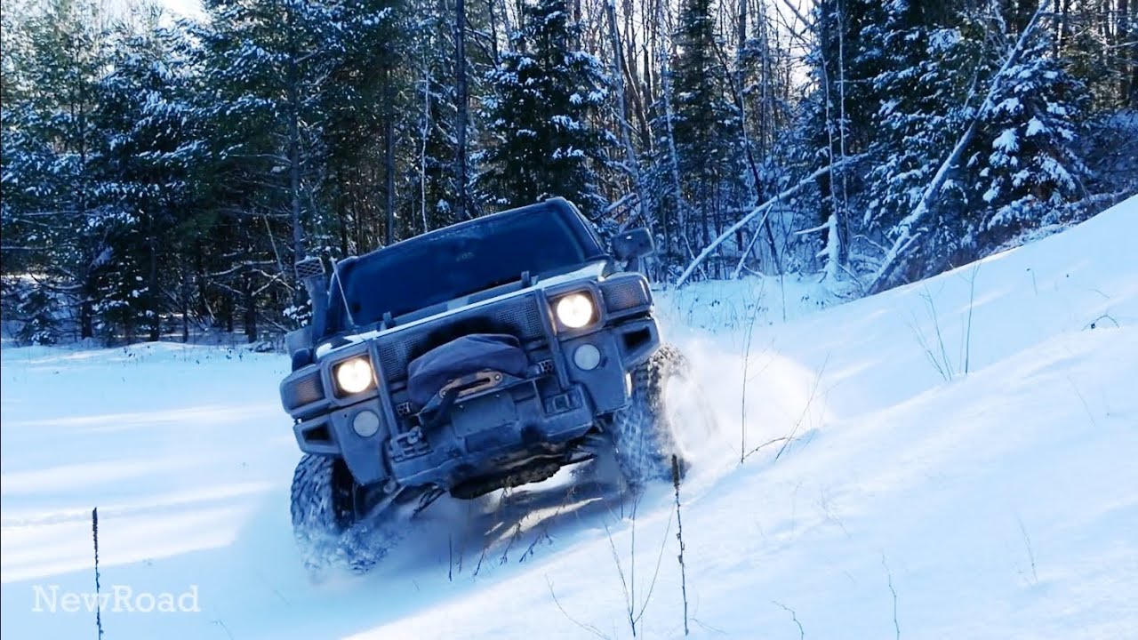Testing my new Goodyear Wrangler DuraTrac in Snow on Hummer H3