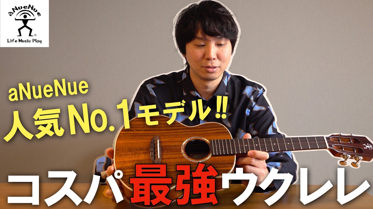 【演奏レビュー】このクオリティでこの値段！めちゃくちゃ売れてる人気のウクレレを徹底分析（aNueNue AAA3E）