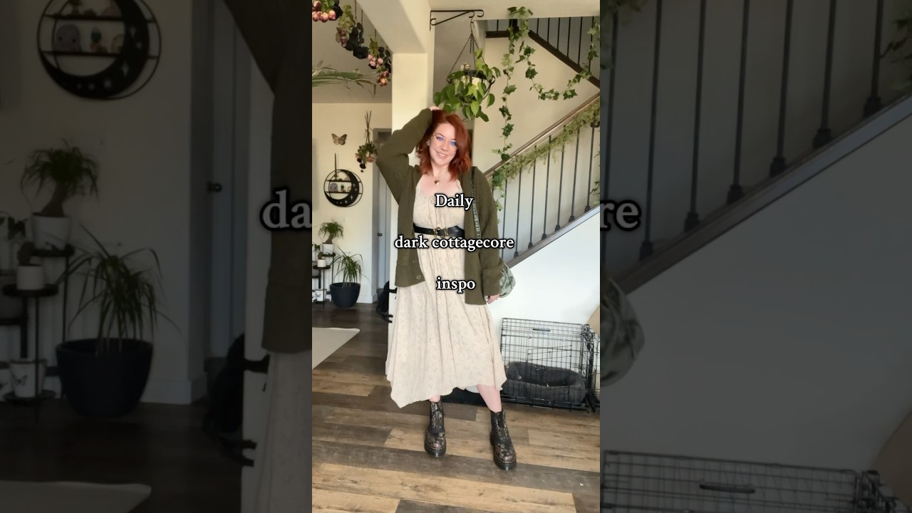 A green cardigan is my fav wardrobe staple 🖤🌿 #darkcottagecore #cottagecore #maxidress #drmartens