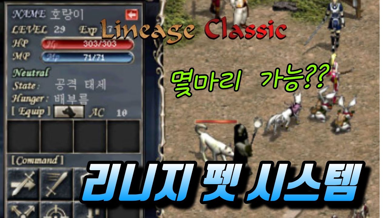 「리니지클래식」펫시스템에 대해 알아봅시다! 오픈 초반엔 자제하세요 부활값 감당 안될겁니다 ㅋㅋ