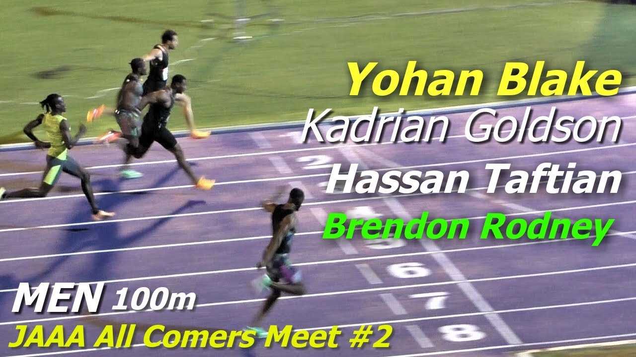 Yohan Blake | Kadrian Goldson | Hassan Taftian | Brendon Rodney | Men 100m | All Comers Meet #2