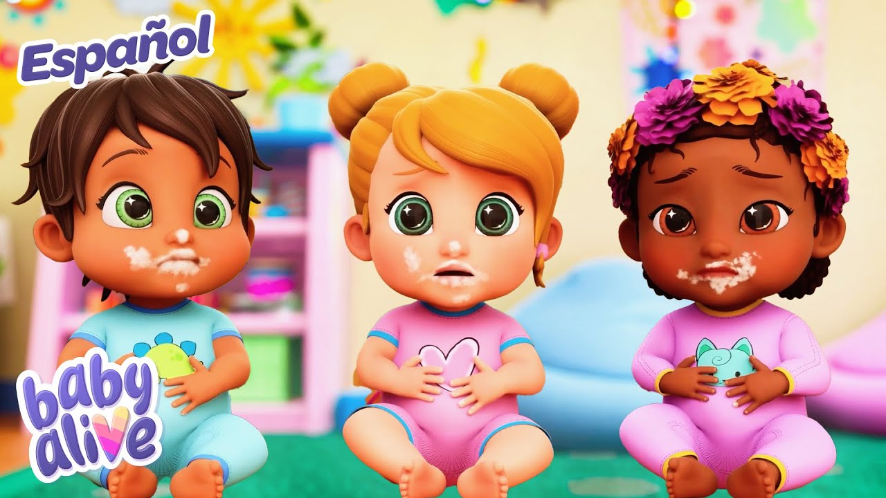 ¡Demasiada Azúcar! Mal Estómago 🥴 Baby Alive en Español ⭐️ Animación para niños | Videos de bebes