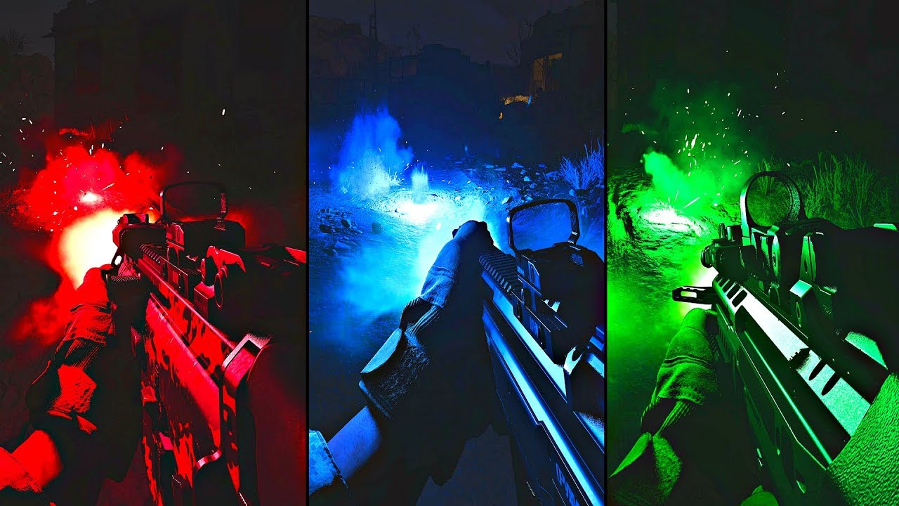 Modern Warfare ALL Tracer Rounds Colors Comparison 4K (Colorful Tracer Bullets MW)
