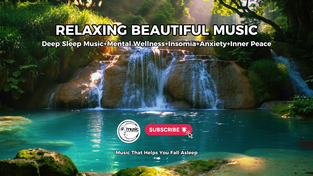 Deep Sleep Music 🌙 Relaxing Waterfall Sounds for Stress Relief, Anxiety & Insomnia
