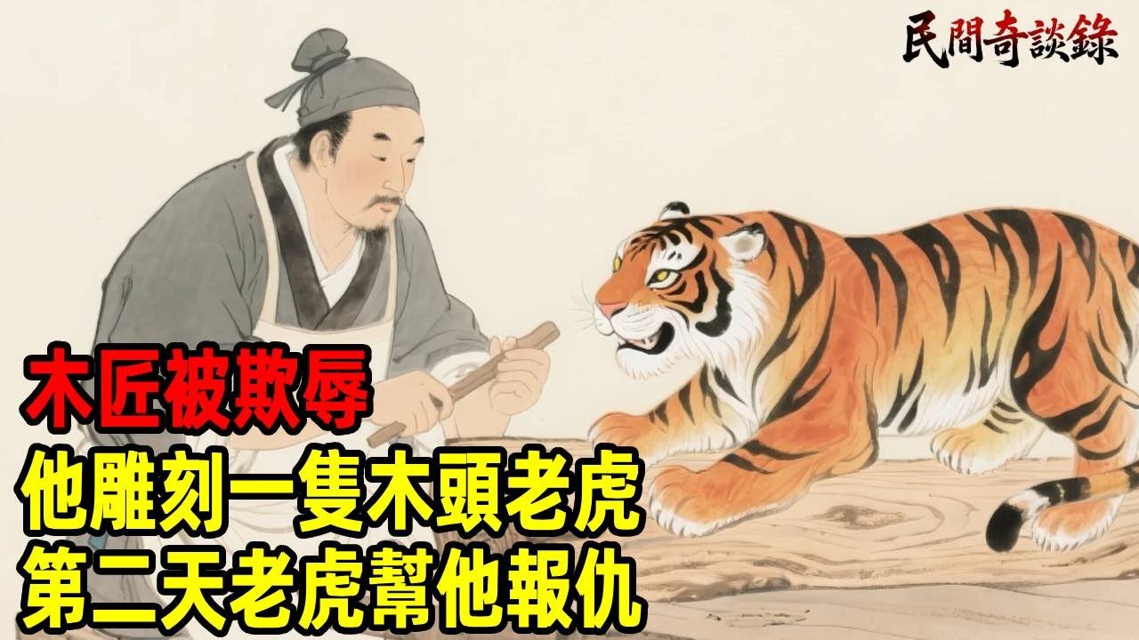 木匠被欺辱，他雕刻一隻木頭老虎，第二天老虎幫他報仇！【民間奇談錄】#民間故事 #台灣傳說 #懸疑故事 #銀髮頻道 #懷舊故事 #助眠故事