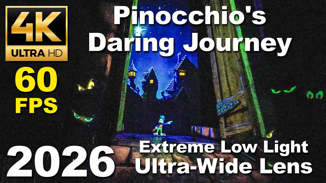 Pinocchio's Daring Journey [4K/60fps] - Disneyland Park (Anaheim, California)