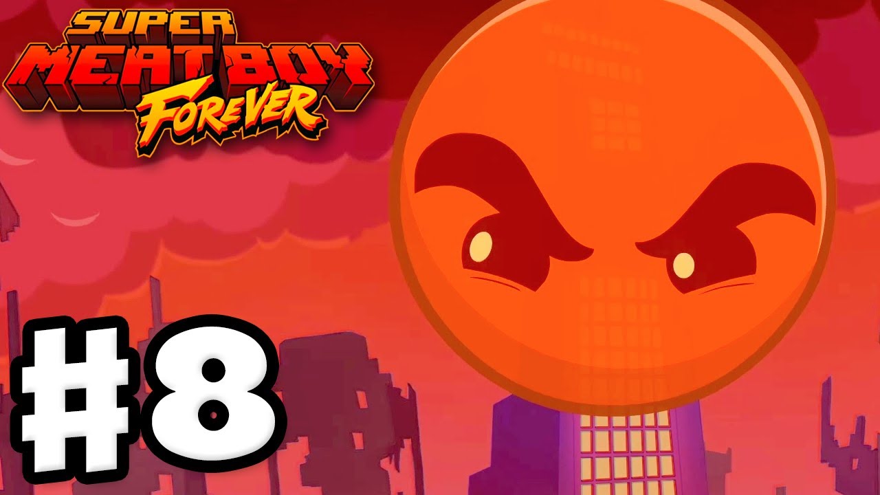 Super Meat Boy Forever - Gameplay Walkthrough Part 8 - Tetanusville! (Dark World)