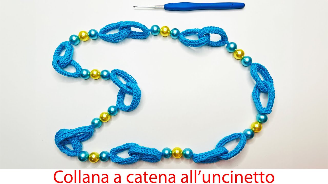 Collana a catena all'uncinetto