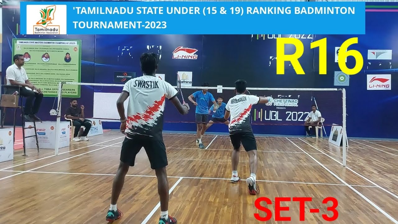 (SET-3) CHENTOORVARSHAN/VINAYAKRAM vs SWASTIK/NIRANJAAN || TAMILNADU STATE U-19 RANKING TOURNAMENT