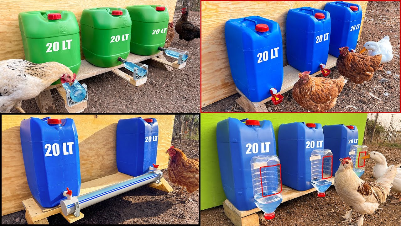 4 Süper Fikir | 20 Litrelik Bidonlardan Tavuk Suluk Yapımı