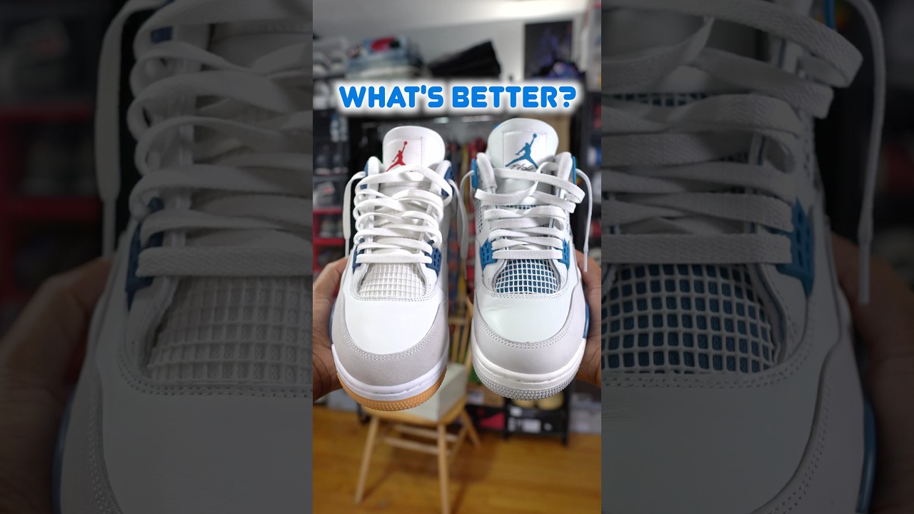 Navy SB vs Military Blue Jordan 4