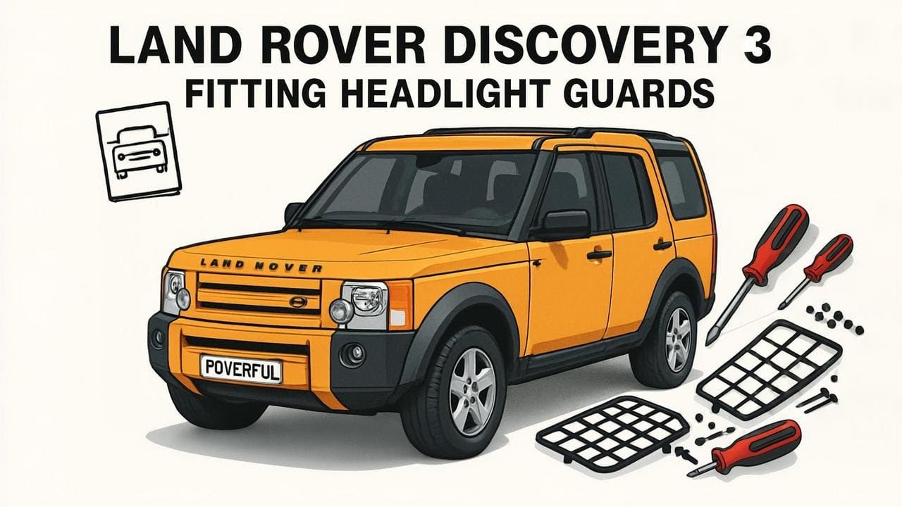 How to fit front light headlight guards to Land Rover Discovery 3