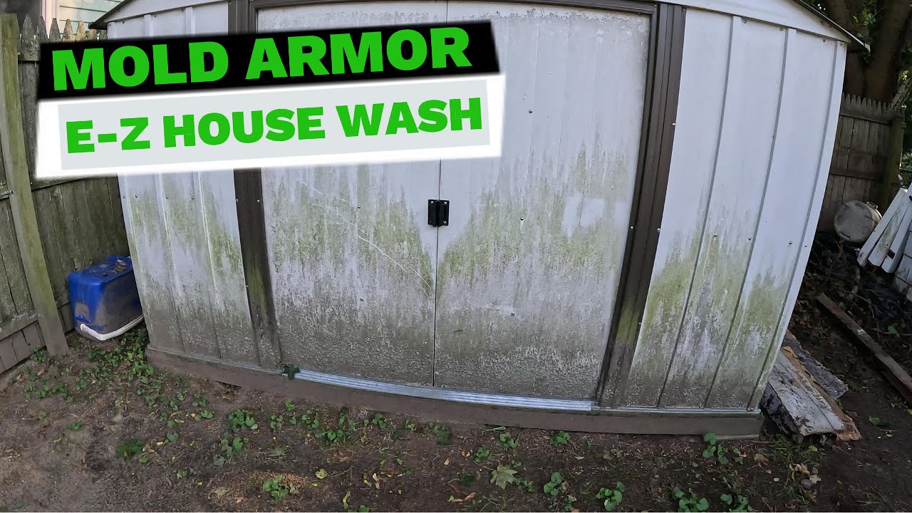 How to clean - Mold and Algae from Garage House and Shed - Ep16