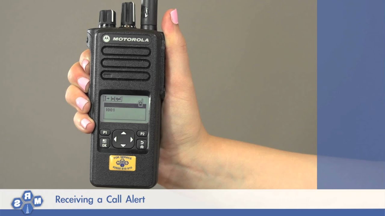 Motorola Mototrbo DP4600 Portable Radio - Receiving A Call Alert Training Video