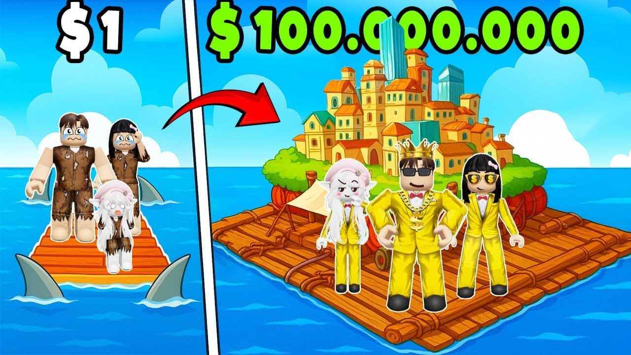 Yuta Mio Ubah Rakit Kayu Jadi Kampung Diatas Laut | ROBLOX
