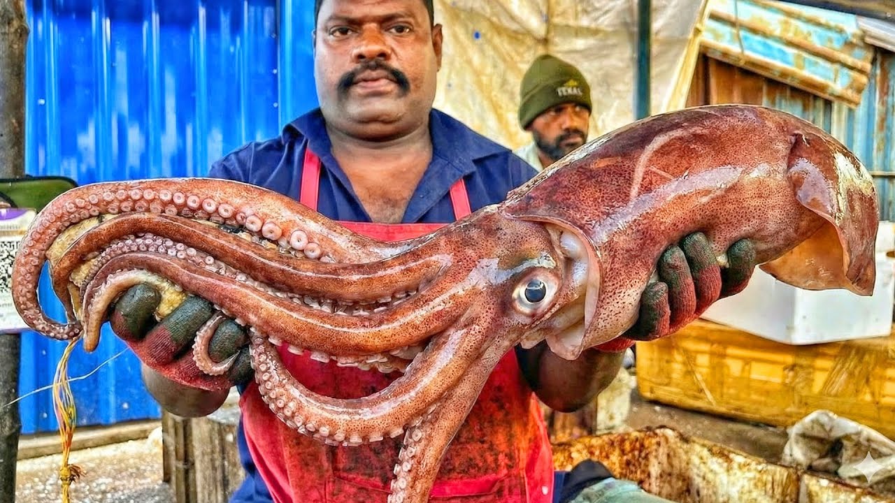 Shocking! Alive Massive Fish Cutting at a Secret Seaside Market