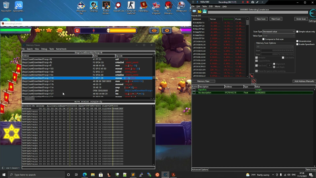 สอนใช้งาน Cheat Engine P.22 : แนวทางกานหา No Cooldowns Function // how to find No cooldown Fucntions