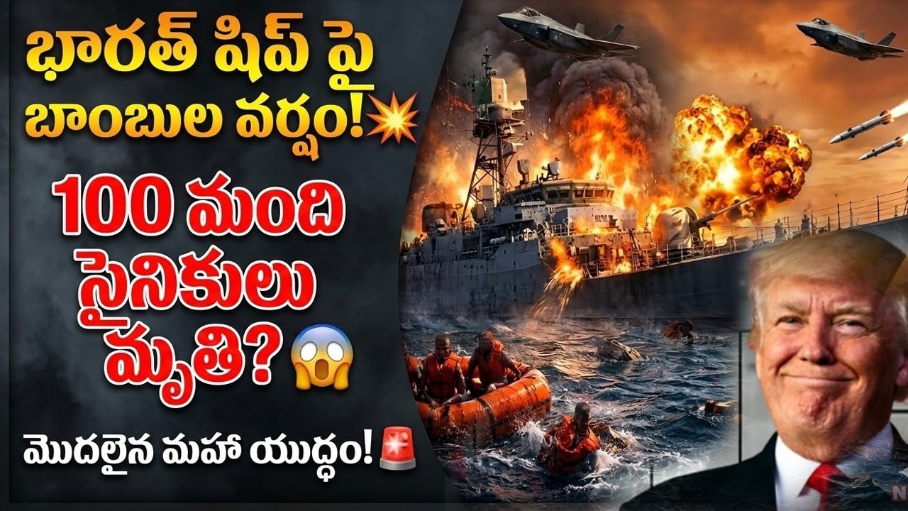 భారత్ షిప్ పై బాంబుల వర్షం : Iran vs Israel War | America Attack On Iran Warship | US vs Iran War