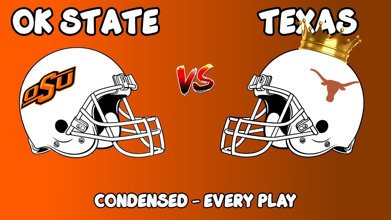 Texas vs Oklahoma State Big 12 Title Game || Condensed
