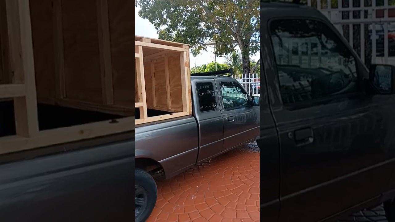 Diy camper just put up the door frame 
