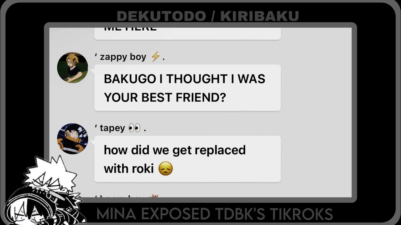 Mina exposes bakugo and todorokis tiktoks!? | dekutodo/kiribaku |