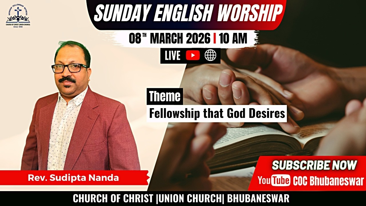 Sunday English Worship | Rev. Sudipta Nanda | Fellowship that God Desires | 08 Mar 2026