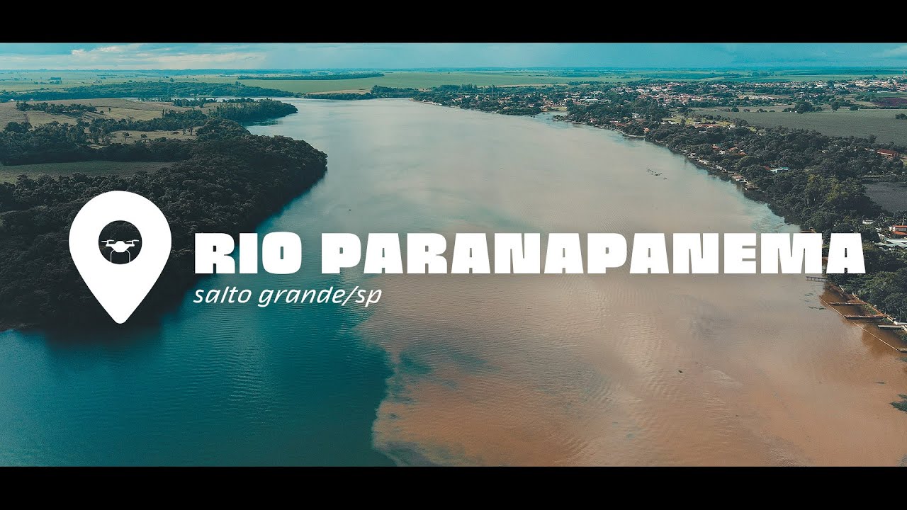 As águas do Rio Pardo não se misturam com a do Rio Paranapanema em Salto Grande/SP