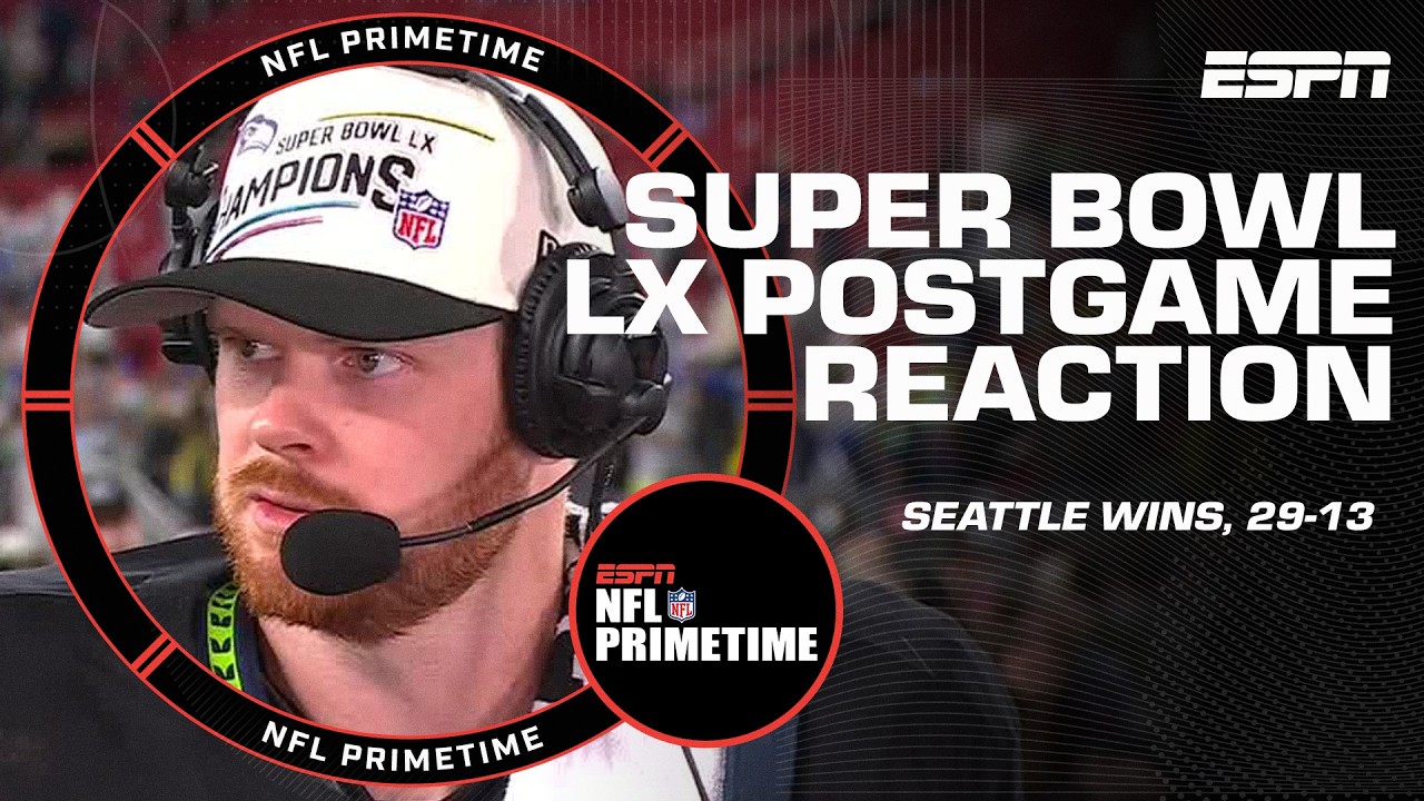 NFL PrimeTime’s Super Bowl LX Reaction 🏆 Darnold, JSN, Jones & Macdonald join