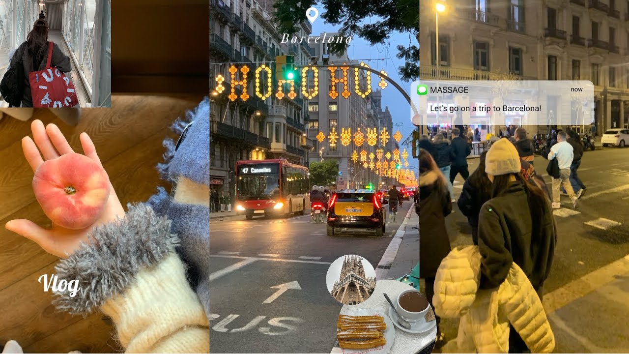스페인 vlog) ep.1 🇪🇸겨울 바르셀로나 .. 낭만 .. | 맛집 추천 | 가우디 | 여행 브이로그 