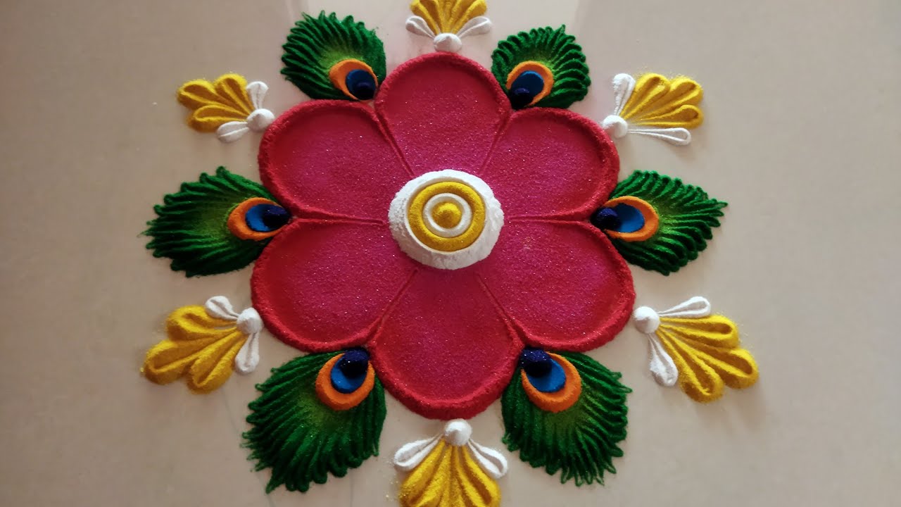Best Navaratri rangoli design || diwali & dhanteras rangoli|| durga puja rangoli designs
