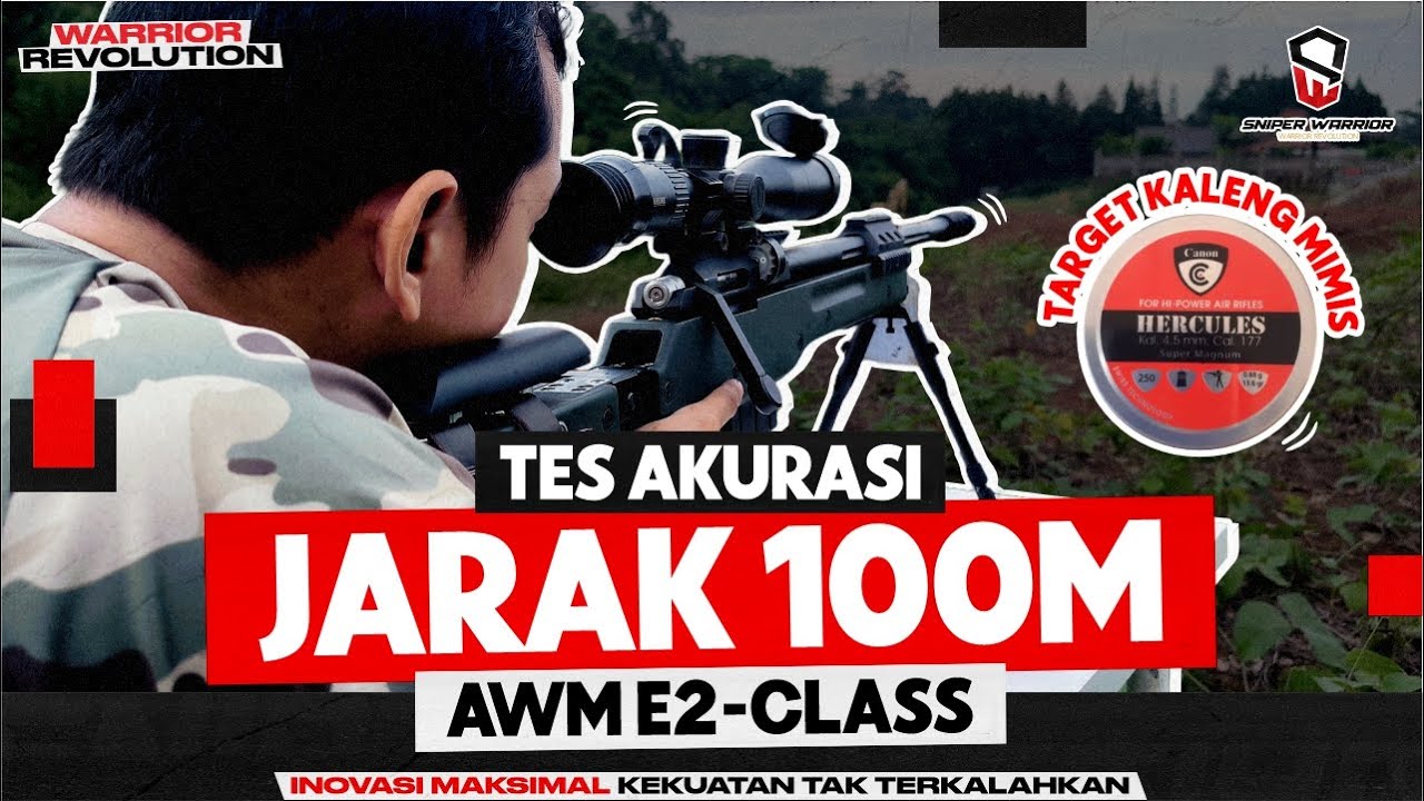 AKURASI LONG RANGE 100 METER❗ PEMBUKTIAN BIGGAME JARAK JAUH⁉️ AWM E2 CLASS BIGGAME TITANIUM 6000Psi❗
