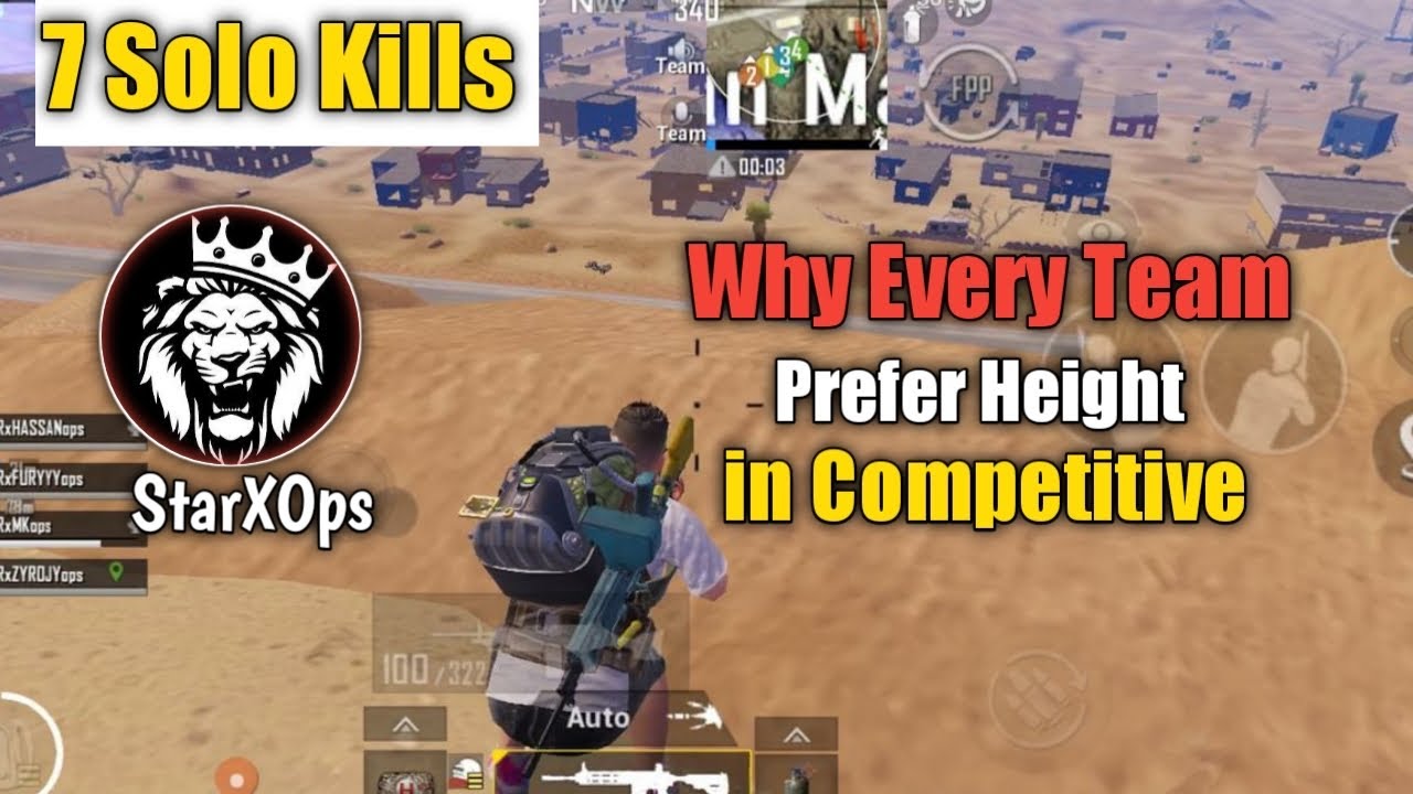 How Height Advantage Works in Competitive • teamStar 12kills Chicken • PUBG•Ops Gaming•Pakistan🇵🇰